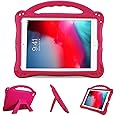 ProCase Kid Case for iPad 9.7 (Old Model) 6th 5th 2017 2018/ iPad Air 2 Air 1/ iPad Pro 9.7 2016 for Boys Girls, Shockproof Lightweight Rugged Cover Full Protective Case with Handle Kickstand -Magenta
