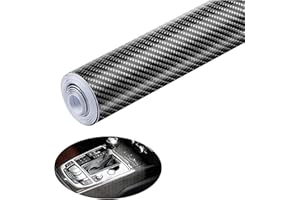 Eagool Vinilo Fibra de Carbono 6D, Vinilo Coche 300 * 30CM Película Pegatina Decoración Autoadhesiva Impermeable sin Burbujas, para Coche Motocicleta Móvil Ordenador, con Accesorios