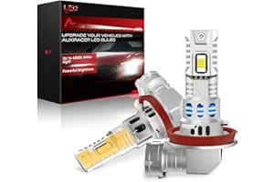 AUXIRACER H11 LED, 35000LM Luce Bianca Fredda 6500K, Lampadine H11 LED, Design Mini 1:1, con Ventola di Raffreddamento da 16000 giri/min, Plug and Play per Auto e Moto, 2 pezzi