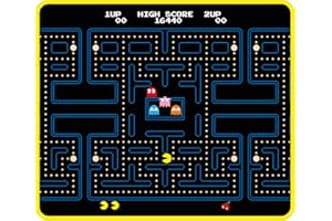 Konix Pac-Man Podkładka pod mysz 32 x 27 cm do gier PC - Ultra cienka silikonowa powierzchnia 3D - antypoślizgowa gumowa podstawa