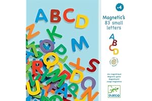 DJECO - 83 Petites Lettres magnétiques en Bois
