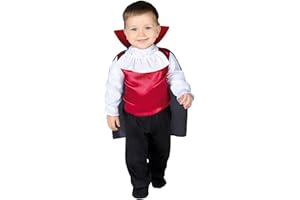 FIESTAS GUIRCA | Costume de Vampire Petit Enfant - Chemise, Cape et Pantalon - Costumes d'Halloween et Fêtes de Vampires pour Tout-Petits - Idéal pour Enfants