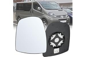 JINSENTGG Verre de Rétroviseur Remplacement pour Renault Trafic MK2 2001-2014, Verre de Recul Miroir Remplacement pour Opel Vivaro A, Rétroviseur Extérieur Réglable Adapté Nissan Primastar (Droite)