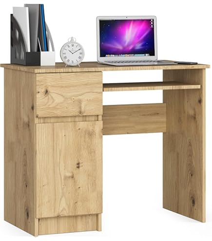 AKORD Bureau avec Rangement | Table de Bureau Tiroir | 4 tiroirs
