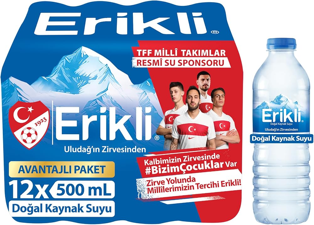 Erikli Doğal Kaynak Suyu Pet Şişe 12x500 ml