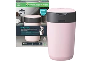 Tommee Tippee Twist & Click Sangenic Sistema Avanzato di Smaltimento Pannolini, Mangiapannolini, Rosa