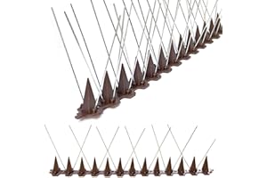 EWENYS Spuntoni per Piccioni Acciaio Inox e Plastica, Scaccia Piccioni da Balcone, Gatti Volpi Scoiattoli Anti Salita per Terrazza Recinzione Trampoline Esterno