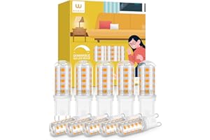 wowatt G9 LED Bulbs Dimmable Warm White 3000K, 10 Pack, 4W G9 LED Light Bulbs Equivalent to 40W Halogen, No Flicker G 9 Bulbs, 400LM, CRI＞83, AC 220-240V