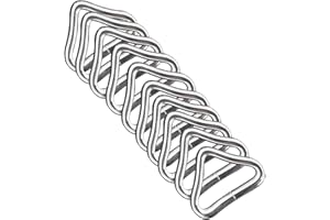 Jiakalamo Lot de 10 anneaux triangulaires en forme de V pour trampoline, accessoires de rechange (argent)