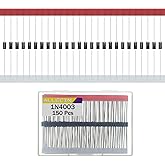 ALLECIN 1N4003 Rectifier Diode 1A 200V IN4003 4003 Axial 1Amp 200V DO-41 Rectifier Diodes Pack of 150