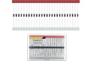 ALLECIN 150 Stück 1N4003 Gleichrichter Diode 1A 200V IN4003 4003 Axial 1Amp 200Volt DO-41 Gleichrichterdiode Rectifier Dioden