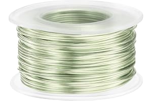 QUARKZMAN 18 Gauge Basteldraht Aluminiumdraht 1,0mm x 30m (D x L) Flexibler Biegsamer Aludraht Metall Schmuckdraht Blumendraht für Schmuckherstellung Modellieren Basteln DIY, Grasgrün