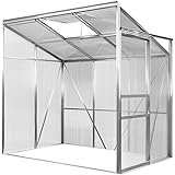Deuba Beistell Aluminium Gewächshaus 3,65m³ 192x127cm Treibhaus Gartenhaus Frühbeet Pflanzenhaus Aufzucht