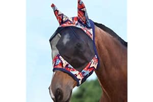 Harrison Howard Lumivista konia Maska Maska Standard z Uszy Ochrona UV dla graffiti konnych (L; pełny rozmiar)