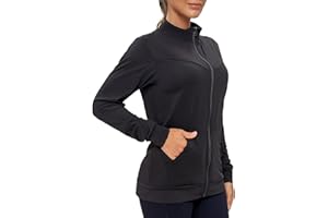 AMZSPORT Veste de Sport Femme Sweat Zippé Running avec Poches pour Yoga Fitness