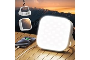 Eventek Lámpara Solar de Camping 4000LM, 10000mAh LED Superbrillante Recargable Luz Camping Hasta 144 Horas & 4 Modos, IP65 Impermeable Lámpara de Tienda Portátil Recargable para Camping, Emergencia