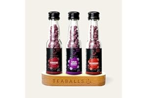 TEABALLS Zestaw owoców z truskawką, dziką jagodą, wiśnią, na 375 filiżanek herbaty