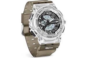 PINIDOUS Relojes para Mujeres Reloj Estudiantes Adolescentes Al Aire Libre a Prueba de Agua Relojes Deportivos Analógicos Digitales con Cronómetro Alarma Cuenta Atrás 7 Colores LED