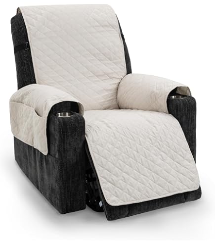 Housse Fauteuil Relax Highdi Housse De Fauteuil Relax 1 Place - Étanche, Matelassée, Avec Poches Latérales - Protection Anti-Chien/Chat (Bordeaux