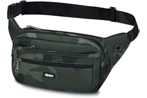QINLOV Sac Banane Homme Femme Ville De Sécurité pour Voyage Ou Outdoor Sport Waist Pack Fanny Pack pour Vie Quotidienne Ou Randonnée