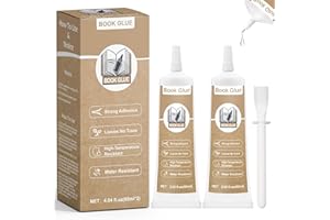 WAN2TLK Colla per libri, 120 ml, colla flessibile per rilegatura, asciugatura trasparente, colla per carta per rilegatura e riparazione di libri, buste, cartoline, artigianato con la carta, biglietti