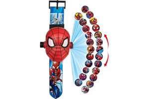 NDZYDXW Orologio Bambini,Spiider-mann Orologio da Polso con proiettore Digitale, Orologio Giocattolo per Bambini, 24 motivi di proiezione, orologio elettronico da polso per bambini e ragazze