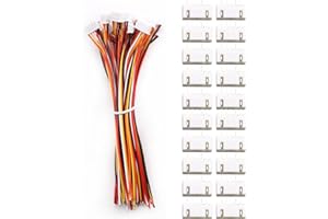 VISSQH 20 Paires JST Connecteur avec Câble Électrique 150mm 26AWG,JST 2.54 XH 5Pin Connecteur Mâle et Femelle,Micro JST Connecteur Câble Prise et Femelle