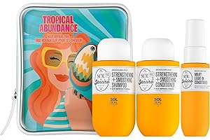 Sol de Janeiro Tropical Abundance Hair Repair Trio Travel Set | Jet Set | Sulfate Free Brazilian Joia Shampoo and Conditioner | Leave In Conditioner Spray | TSA Friendly | Amazon Exclusive