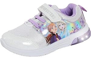 Disney Frozen 2 Light Up Trainers for Girls Trainers Kids Elsa Anna Sports Shoes with Flashing Lights
