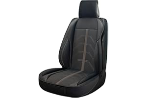 S SUMEX Respaldo de Asiento para Coche Modelo Potenza Color Negro y Gris Funda Deportiva Universal Impermeable de Piel Sintetica