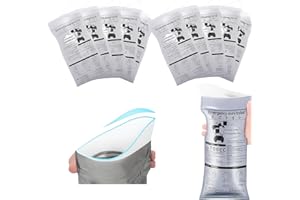 MEWTUSH 12 PCS Sacche per Urina USA e Getta, 700 ml, Orinatoio Portatile Monouso, WC da Campeggio per Adulti e Bambini, Urinella per Donne, Coni Pipi Donna e Uso con Urina Sintetica in Emergenza