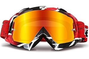 NENKI Gafas de Motocross, ATV Dirt Bike Racing Gafas de seguridad, UV400 Ciclismo Motocross Gafas para deportes al aire libre- Adecuado para adultos