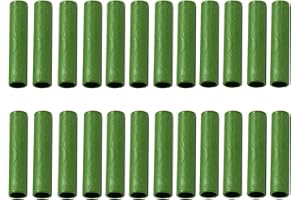 INIFLM 24PCS 11mm Garden Stake Straight Connectors, Plastic Garden Stake Connecting Pipe, Green Plant Support Stake Connectors for Plant Stakes