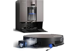 ECOVACS X11 Omni Cyclone Aspirateur Robot, Robot Aspirateur Laveur avec Blast et Puissance 19500 Pa, PowerBoost Ultra-Rapide, OZMO Roller 2.0, Ascension Max de 4 cm, PureCyclone 2.0 Auto-Empty