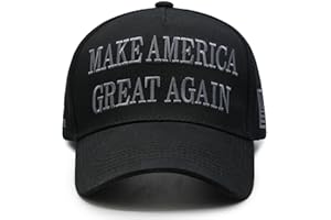BSJSIA Donald Trump 2024 45-47 Never Surrender MAGA Chapeau avec slogan « Make America Great Again » avec drapeau américain, casquette réglable noire et dorée