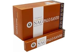 Golden Vijayshree Palo Santo - Bastoncini di incenso, confezione completa della gamma Premium Masala, lavorati con oli, resine e profumi naturali