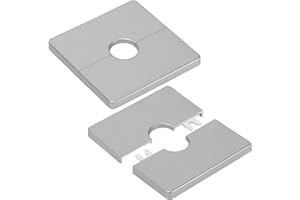 HEUSKAY ABS Plastics Pipe Wall Covers - Self-Adhesive Decorative Plates, Split Flange & Square Escutcheon, 22mm