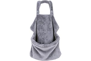 Yililay Cat Sling Soft Plush Cat Apron Carrier Warm Cat Carrier Pouch with Front Pocket and Drawstring Hands-Free Pet Carriers for Cats Sleeping