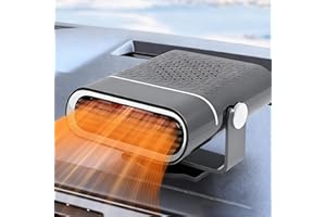 DAZZTIME Désembueur de Voiture Pare-Brise,12V 150W Ventilateur de Chauffage,2 en 1 Chauffage de Voiture Portatif,Chauffage Portable de Voiture,pivotant à 360°,Dégivreur de Chauffage de Voiture