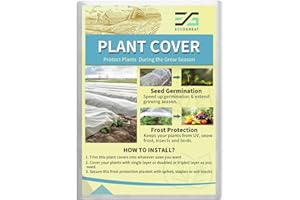 ECCOGREAT Tessuto Non Tessuto per aiuole Rialzate, 30 g/m², 1,5 x 5 m (7.5 m²), Traspirante, Protezione dal Gelo e dai parassiti