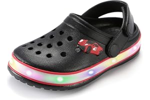 VIYEAR Kinder Jungen Mädchen LED Clogs Süße leichte Sommer Hausschuhe Garden Beach Sandalen