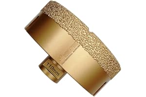 SHDIATOOL Forets Diamant 110mm Brasé Sous Vide et Trépans avec Filetage M14 pour Perçage à sec en Porcelaine Carrelage Granit Marbre