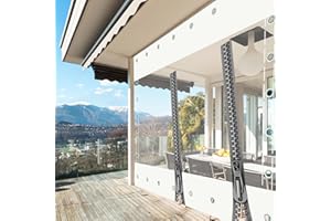 GYUEZX Panel Lateral de Lona de Cenador con Cremallera (Alto x Ancho), 2,4x3,2m/7.87x10.5ft Cortinas de Lona Exterior con Ojales,Lona Transparente Impermeable,para Pérgola, Porche, Patio,Terrazas