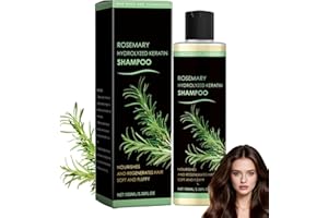 BLIBLUM Organic Rosemary Hair Growth Shampoo, Hair Thickening Shampoo, Natural Rosemary Shampoos for Strengthening and Thickening with Hydrolyzed Keratin for Fine Hair and Hair Loss, 100ml
