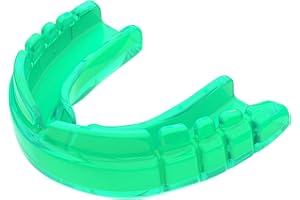 Opro Paradenti Snap-Fit, sportivo, per adulti e ragazzi, per apparecchi per ortodontici con cinturino, scudo gengivale per hockey, lacrosse, rugby, MMA, boxe e altri sport di contatto (Menta)