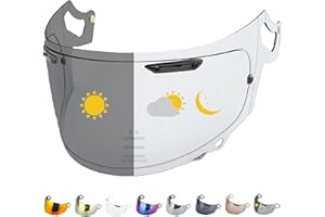 ‎EVERALO Everalo Compatible with Arai Rx7v Visor - Vas v - Chaser X - Rx7x - Quantum X - Quantic - Signet X - Defiant X - Concept X - Profile V - Qv Pro Vas - Helmet Visor Pinlock Ready (Photochromatic)