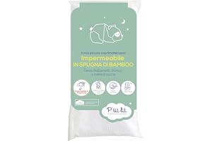 P'tit lit, Coprimaterasso Lettino Bambini Bambù, Coprimaterasso Impermeabile 70x140 cm, Viscosa soffice e assorbente, Senza trattamento chimico, Oeko Tex