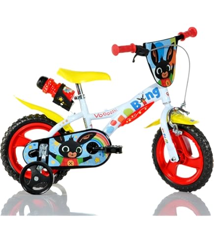 Tataway Street cycle-skateboardhelm voor kinderen bunny Bing fietsfiets (maat S) 48-52 cm bescherming rood