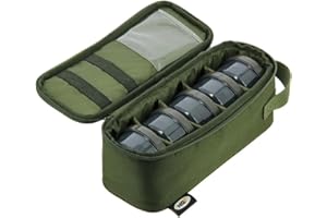 NGT Fishing Glug Bag 5 Pot Bait Storage for Drip Tray, Hair Stops & Baiting Tools Compartments, Leak Proof Liquid & Glug Holder Carry Handle Compact Portable Carp Fishing Tackle