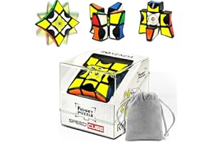ROXENDA 1x3x3 Speed Cube Cubo Mágico de Velocidad Combinado con un Spinner Liso Puzzle Juguetes para Niños (Negro)
